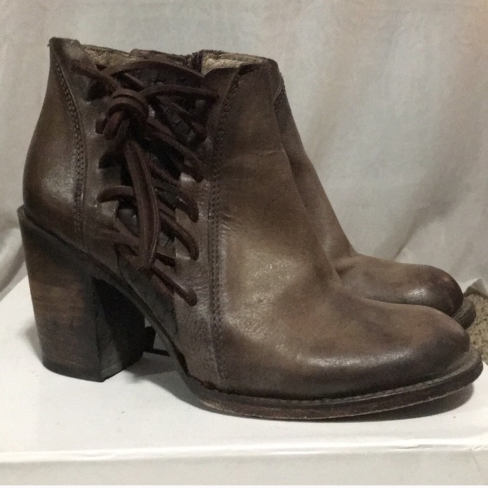 Free bird distressed ankle boots